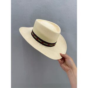 Dobbs Fifth Avenue Mens Cream Sarasota Genuine Shantung Straw Panama Hat